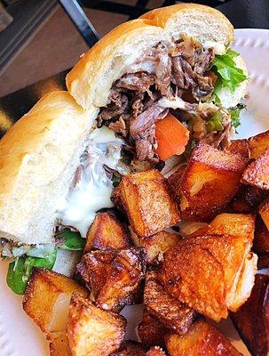 Philly Cheese Steak with Homestyle Fries