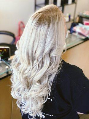 My beautiful icy blonde hair done by Sophia at Headhunters Hair Design!