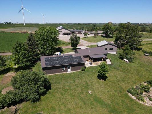 Solar Installation on Large Property in Rural Iowa -  Clean Energy Independent System