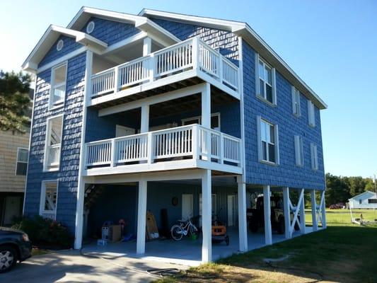 Now look at this Kure beach house we completed. This is the after picture. What a transition