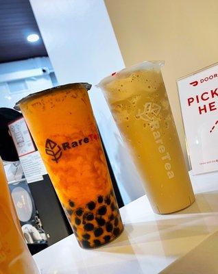 Thai Milk Tea with Boba & Coffee Smoothie!