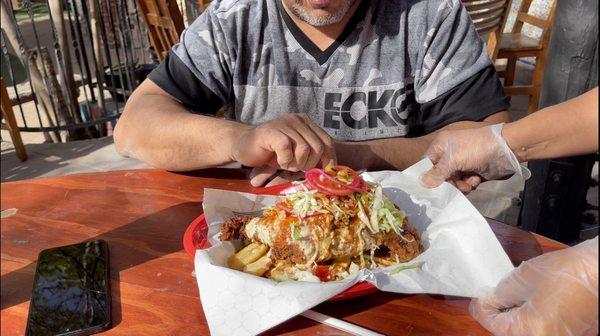 Pollo con Tajaditas