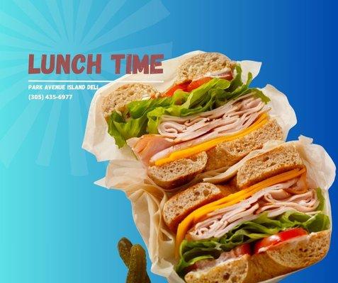 Imagine a delicious sandwich for lunch to break up the day.