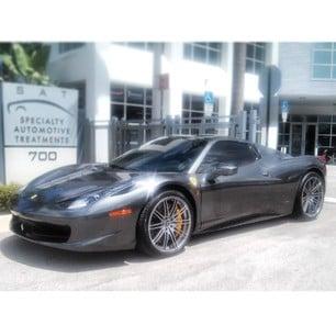 Ferrari 458 Spyder with custom Vellano forged wheels and pirelli tires