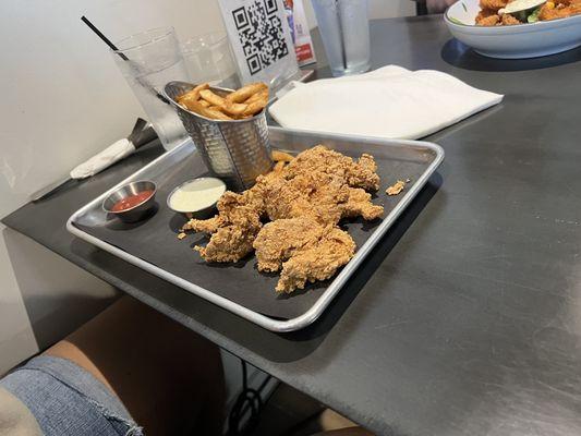 Chicken tenders and fries