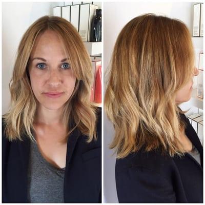 Balayage and cut by stylist Shawntel McCarty