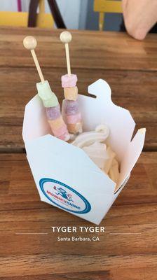 Soft serve with Mochi sticks