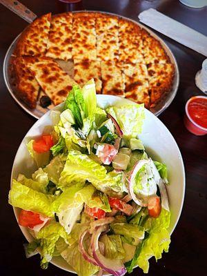 House Salad and Cheese Sticks with a most wonderful Marinara Sauce