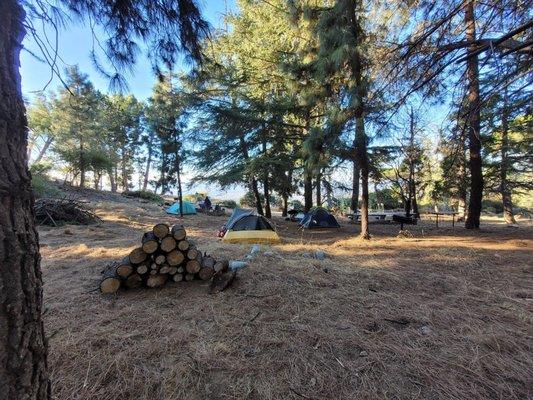 Wide space to set up tents.