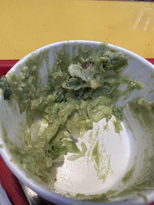 Chips & Guacamole cup used lettuce as a "filler" to make it like it was fuller.