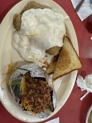 Chicken Fried Steak and baked potato