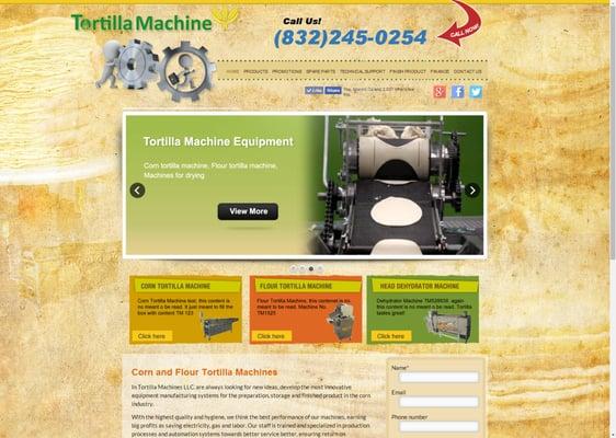 Tortilla Machinery website