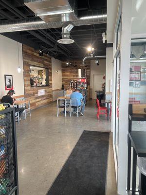 Other view of soda machine and pickup area for eat in