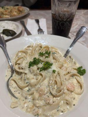 Seafood fettuccine