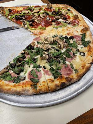 Two customized pizzas