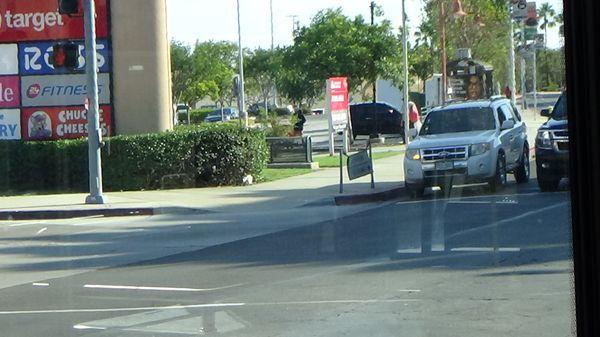 The main entrance that when you came to the Center you could see the theater that was across the parking lot .