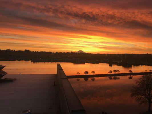 Beautiful summer morning sunrise from West Bay drive.