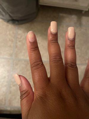 My nails were done 6 days ago. No reason they should look like this