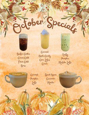 Fall is finally here and our new specials are too! Come by today and find your new favorite!