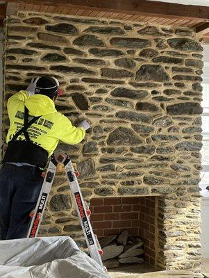 beautiful pointing work on chimney