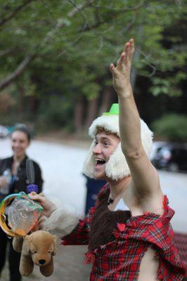 We LOVE costumes! Logan leads one of our very favorite activities: the Historical Hike!