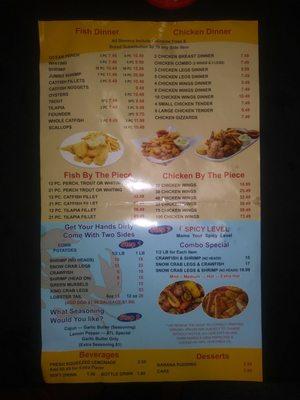 Menu back