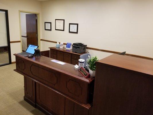 Front desk/reception area