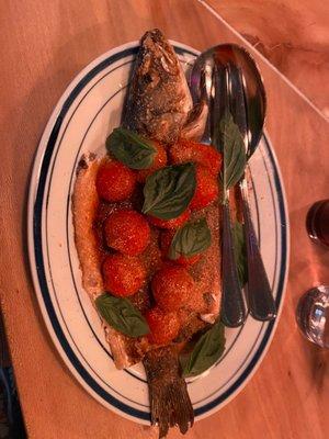 Whole fish (branzino)