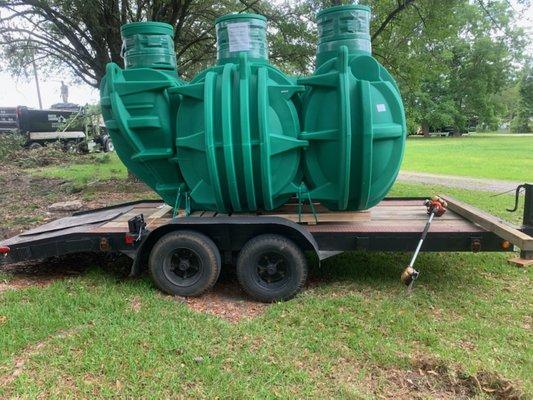 New Septic Tank being delivered.