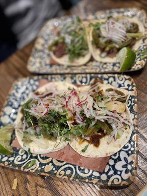 Al pastor and adobo costillas