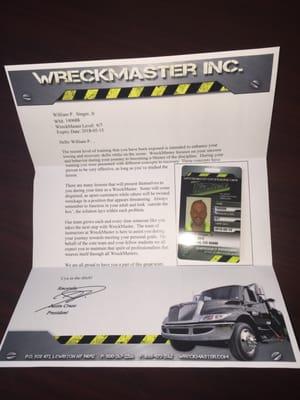 We are WreckMaster certified