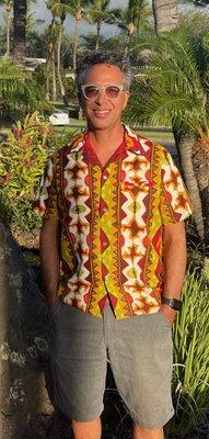 Incredible Vintage Barkcloth shirt!!!