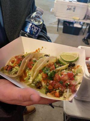 Al pastor and carne tacos