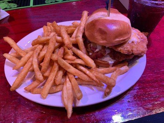 CStone Chicken Tender Sammi with fries