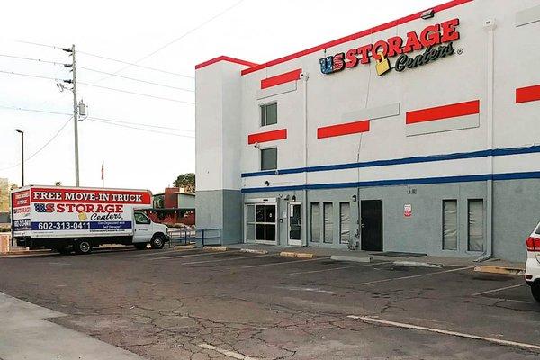 self storage unit phoenix az e indian school exterior truck