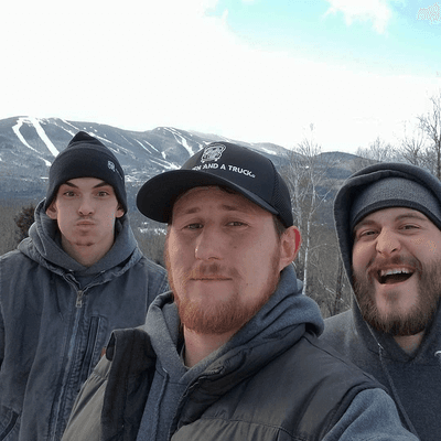 Dusan, Alex, and Ben enjoying the view in northern Maine!