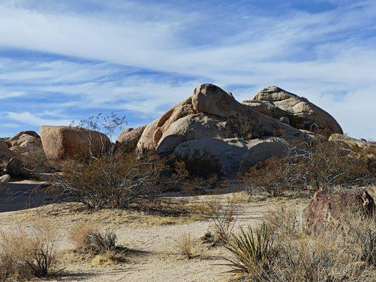 Part of a range of these rock formations. Lamar and I hiked the length of it on both sides searching for ancient art.