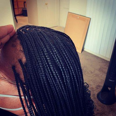 Single braids start from $180 and up depending on the size and length