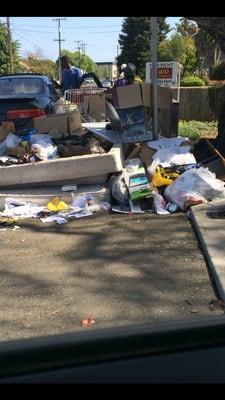 You can see the Cwp for rent sign in the back amongst all the nasty garbage that has been sitting here since I moved in.