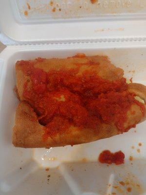 Stromboli after I chowed down.