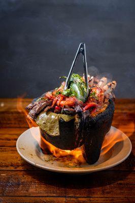 Flaming Molcajete