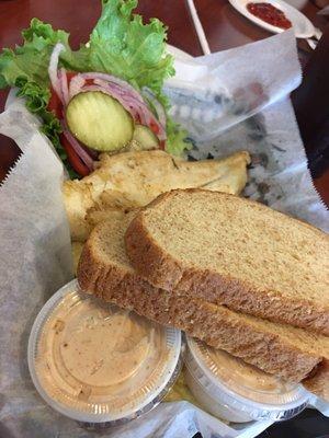 Grilled fish sandwich