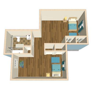 Memory Care Shared Suite Floor Plan Option.