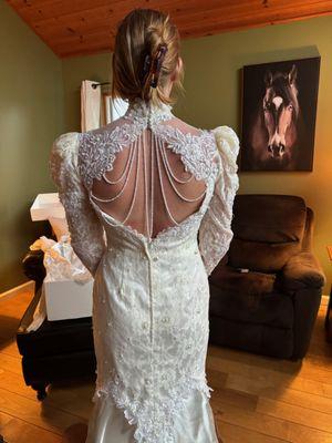 Back of dress before alterations