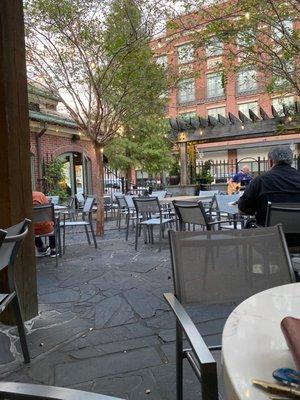 Patio Seating Area with Live Music Guest