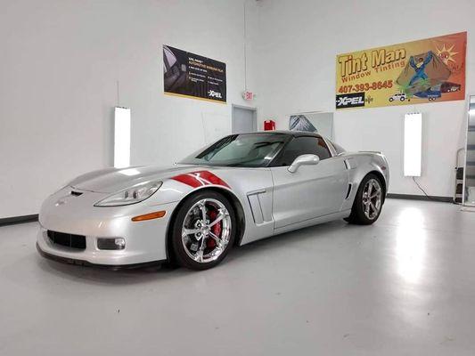 Corvette tinted with Xpel Ceramic Window Film