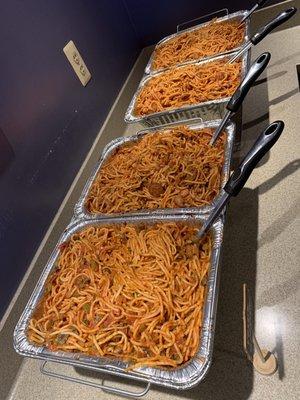 The Spaghetti is ALAWAYS a hit. Beef, Turkey and Veggie!