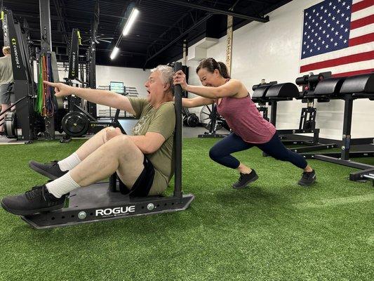 Ed & Betty having fun for our Forge Your Health Challenge! We love to create meaningful challenges for our Forge Family!