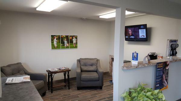 Updated waiting area,Precision Auto Repair Albertville