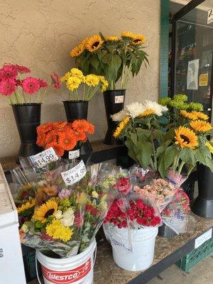 Lots of fresh flowers for sale!